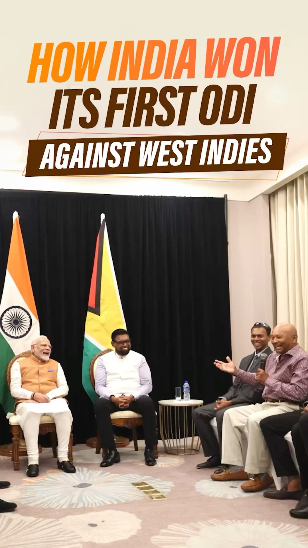When PM Modi was told about India's first ODI win in West Indies #shorts